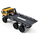 1/18 Remote Control Flatbed Truck 6*6 Electric RC Off Road Vehicle Model Metal Chassis Gear Light System Flysky Radio No Sounds
