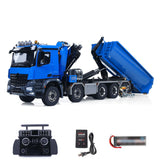 1/14 10x10 Remote Control Hydraulic Crane Dump Truck RC Full Dumper Rear Axle Lifting HobbyWing Brushed Motor 9CH Steel Valve