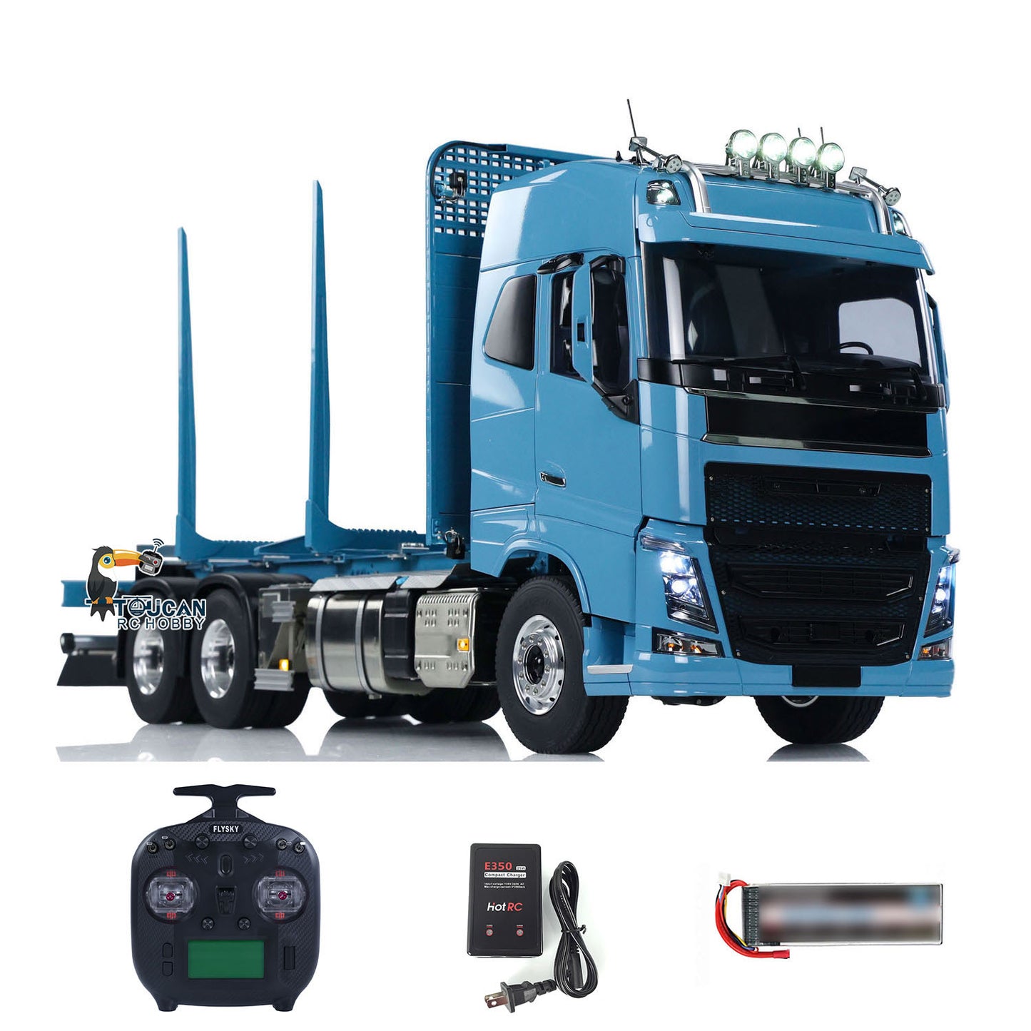 TAMIYA FH16 1/14 RC 750 Holztransporter 6X6 Verbessertes Metallchassis RTR Elektroauto 56360 2-Gang-Sendermotor