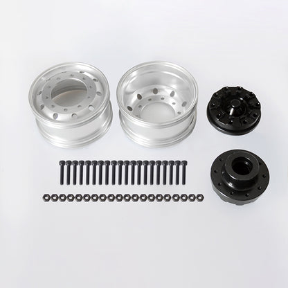TOUCAN RC HOBBY JDM Metal Rear/Front Wheelhub/Guard Rim for 1/14 RC Tractor Truck DIY Model Radio Control Engineering Vehicle Events