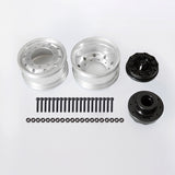 JDM Metal Rear/Front Wheelhub/Guard Rim for 1/14 RC Tractor Truck DIY Model Radio Control Engineering Vehicle Events