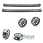 Metal Tracks Sprockets Idlers Road Wheels Tank Machine Gun For HengLong 1/16 3858/3859 Remote Control Tank Vehicle Accessories