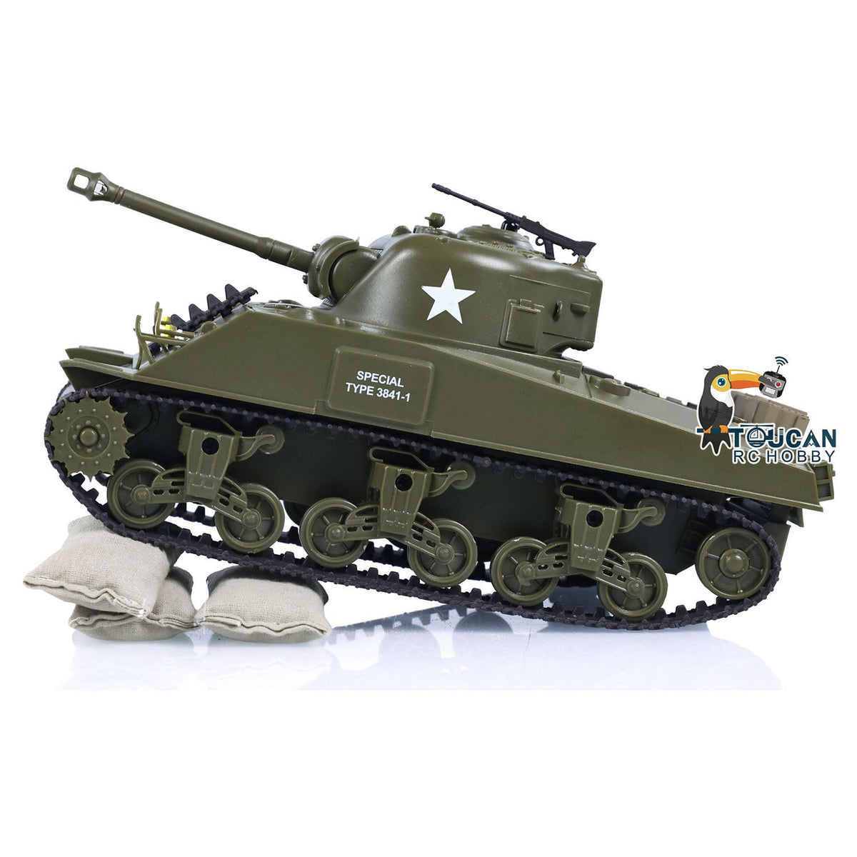 Henglong 1/30 Plastic USA M26 Pershing 3838 M4A3 Sherman 3898 RTR RC Tank With Infrared Combat System Battle Military Vehicle Model