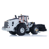 MTM E260L Metal 1/14 Loader Hydraulic Wheeled Model with Differential Locks and 2-Speed Gearbox including ST8 Radio Sound Light Kit White without Battery