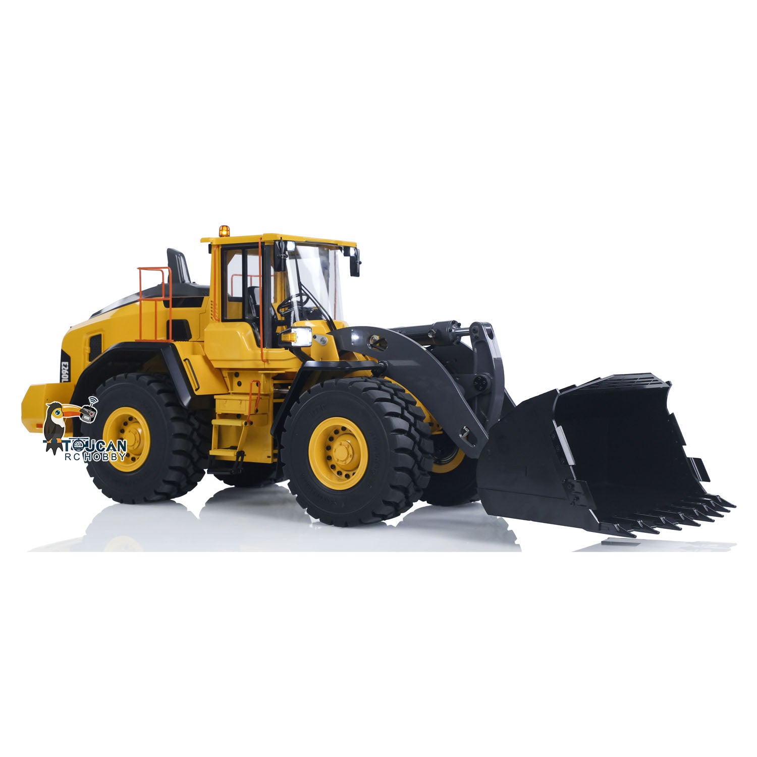 MTM E260L Metal 1/14 Loader Hydraulic Wheeled Model with Differential Locks and 2-Speed Gearbox including ST8 Radio Sound and Lights without Battery