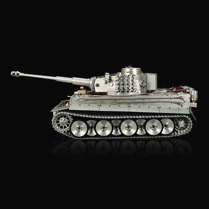 Henglong 1/6 Full Metal German Tiger I RTR RC Tank 3818 with Barrel Recoil 360 Degrees Turret BB Unit Infrared Combat Smoke