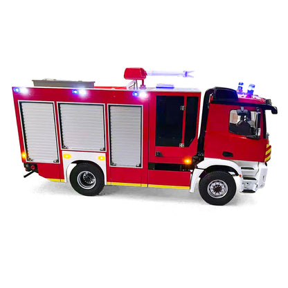1/14 4X4 RC Truck Remote Control Fire Fighting Truck Water Spray Metal Axles 2Speed Gearbox Flysky ST8 Radio  Model for Adults