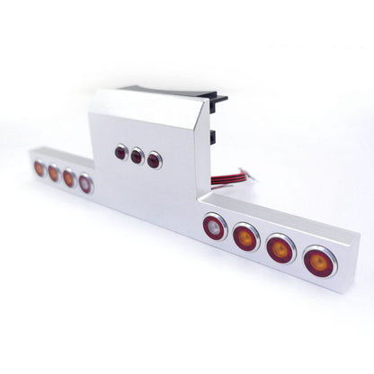 Grad Motor-Lufteinlassgitterabdeckung mit LED-Kabeln für Tamiya 1/14 Maßstab 56301 King 56344 RC Traktor-LKW-Modelle