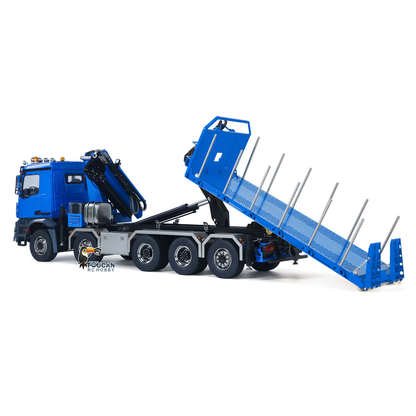 TOUCAN RC HOBBY  10x10 1/14 Metal RC Hydraulic Roll on Roll off Dumper Construction Vehicle 9-Way Reversing Valve Rear Axle Lifting for Hobbyists