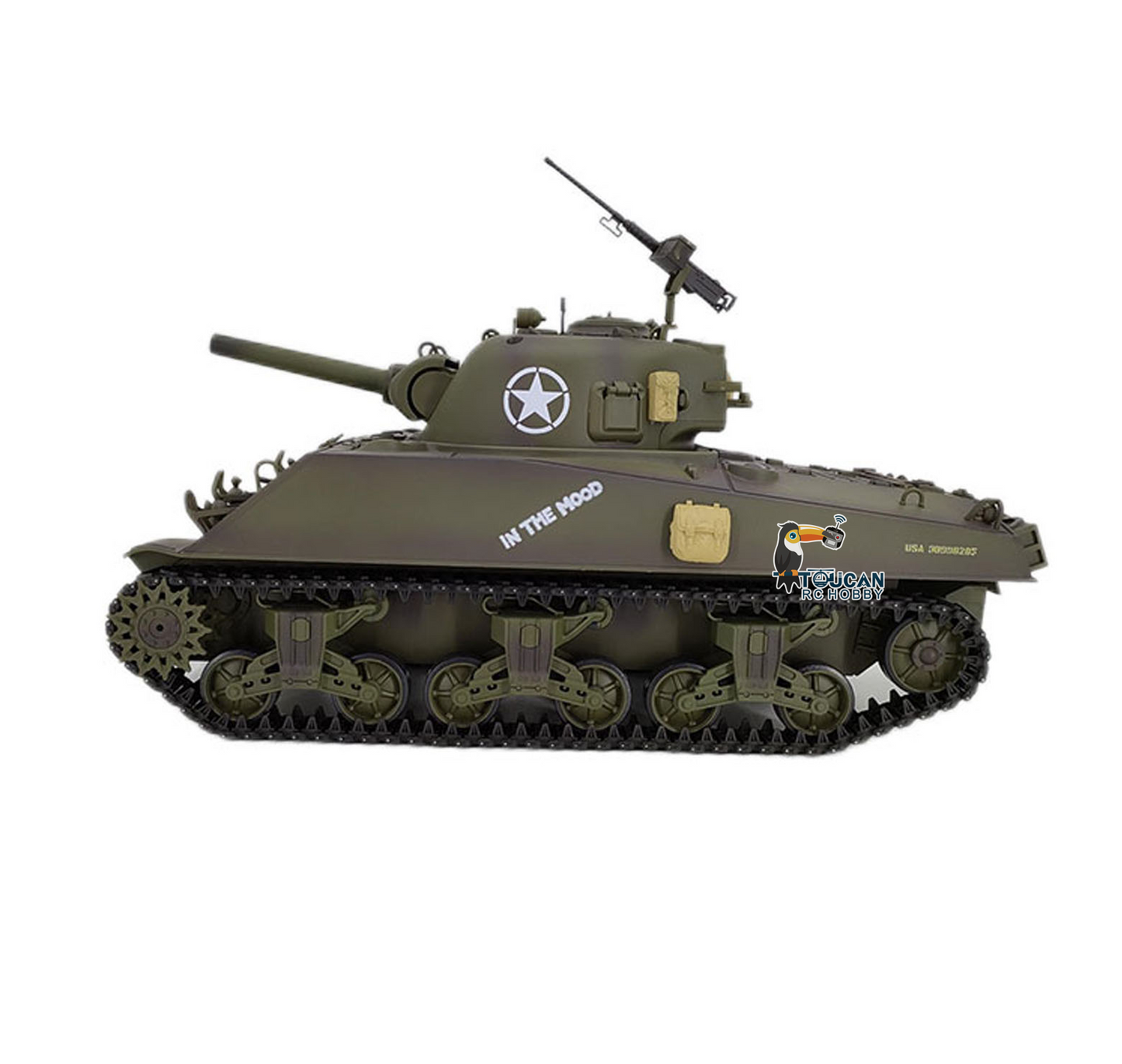 Henglong 1/16 Special Spray Painting TK7.0 Plastic 3898 USA M4A3 Sherman RTR RC Tank BB IR Barrel Recoil Smoke Steel Gearbox