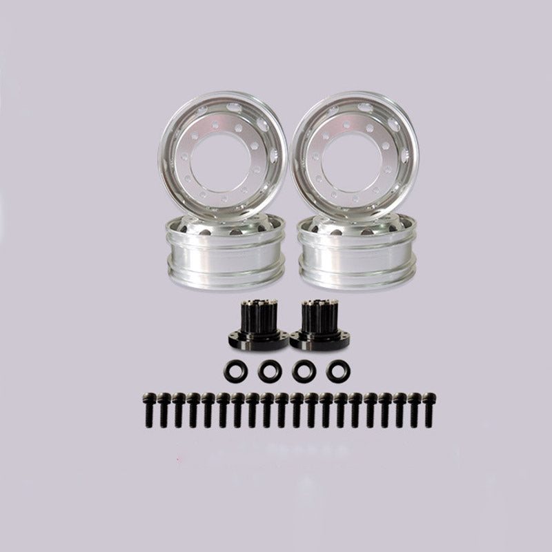 TOUCAN RC HOBBY JDM Metal Rear/Front Wheelhub/Guard Rim for 1/14 RC Tractor Truck DIY Model Radio Control Engineering Vehicle Events