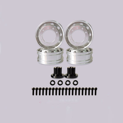 TOUCAN RC HOBBY JDM Metal Rear/Front Wheelhub/Guard Rim for 1/14 RC Tractor Truck DIY Model Radio Control Engineering Vehicle Events