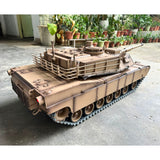 1239MM Henglong 1/8 Scale Full Metal Remote Control Tank 3918 USA M1A2 Abrams RTR 360 Turret Rotary Barrel Recoil Elevation