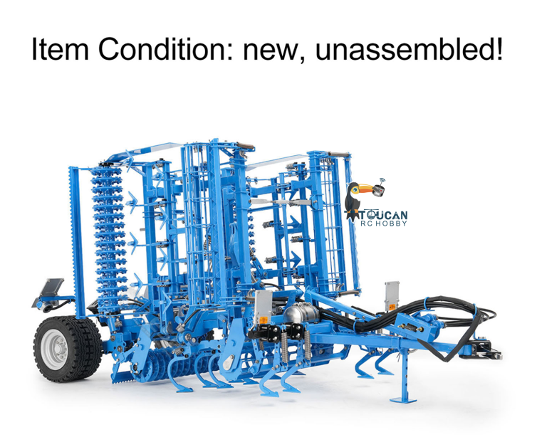 TOUCAN RC HOBBY LESU AOUE 1050 Metal 4x4 1/14 RC Tractor Truck Hydraulic Agricultural Vehicles K500 Seedbed Pre-sowing Soil Preparation Machine Frsky XE Lite