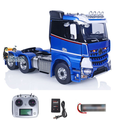 TOUCAN, lackiert, montiert, 1/14 RC-Sattelzugmaschine, 6x6, Metallchassis, RTR-Automodell, Sounds, Lichter für Tamiya 1851 3363