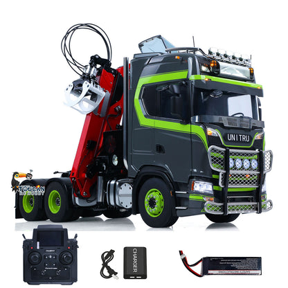 Toucan Metall 6X6 Chassis 1/14 RC Traktor Lkw 770S Hydraulische Kran DIY Lkw Modell Licht Sound