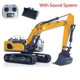 XDRC 1/14 945 Metal RC Hydraulic Excavator Remote Control Digger Assembled Painted Hobby Model Sound Light System
