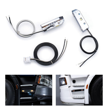 3V-5V Fußpedal Licht Metall LED Lampe für 1:14 DIY TAMIYA Fernbedienung Traktor Lkw 770S 56368 56371 RC Lkw Modell Fahrzeug