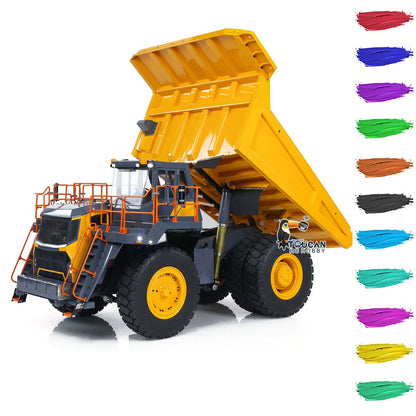 TOUCAN RC HOBBY LESU Aoue R100E 1/16 Heavy Metal Hydraulic Mining Truck A0003 Dumper RC Mine Truck  Model Motor ESC Servo Light System Model DIY