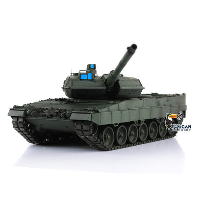 Henglong 1/16 TK7.0 3889 Leopard2A6 RTR RC Tank FPV Barrel Recoil BB IR Smoke 360 Degrees Turret Metal Tracks Road Drive Idler Wheels Gearbox