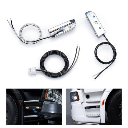 3V-5V Fußpedal Licht Metall LED Lampe für 1:14 DIY TAMIYA Fernbedienung Traktor Lkw 770S 56368 56371 RC Lkw Modell Fahrzeug