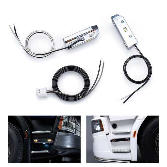 3V-5V Fußpedal Licht Metall LED Lampe für 1:14 DIY TAMIYA Fernbedienung Traktor Lkw 770S 56368 56371 RC Lkw Modell Fahrzeug