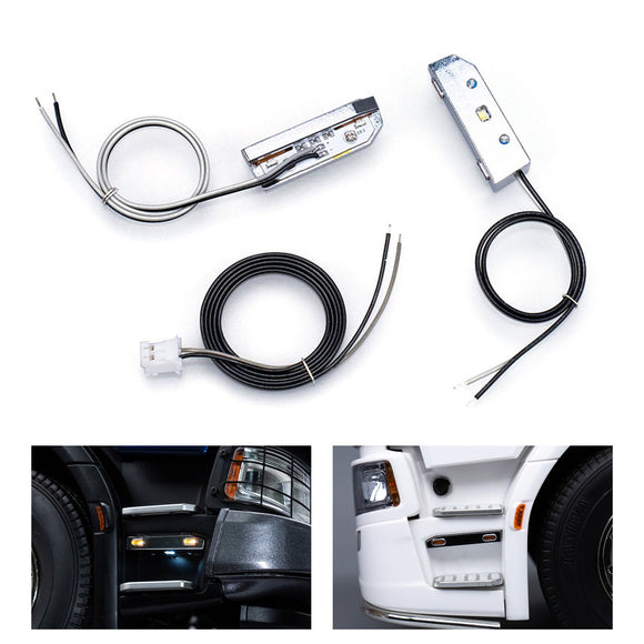 3V-5V Fußpedal Licht Metall LED Lampe für 1:14 DIY TAMIYA Fernbedienung Traktor Lkw 770S 56368 56371 RC Lkw Modell Fahrzeug