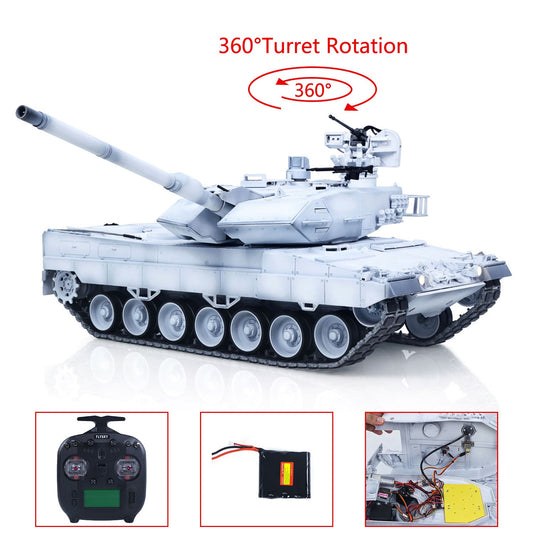 TOUCAN RC HOBBY 1/16 Metal 3889 German Leopard A6 RTR RC Tank 360 Degree Turret Electric Periscope Barrel Recoil Smoke Metal Road Drive Idler Wheels