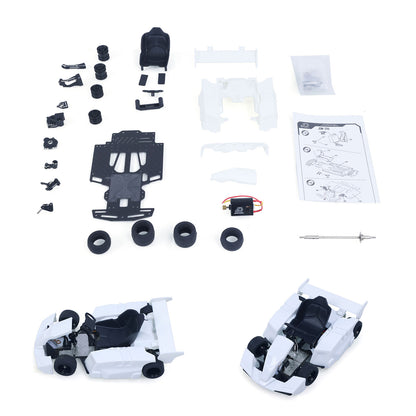JDM 298B 1/10 Plastic RC Go-Kart DIY Model Radio Controlled Electric Racing Vehicle Unlimited Retrofit for Advanced Player