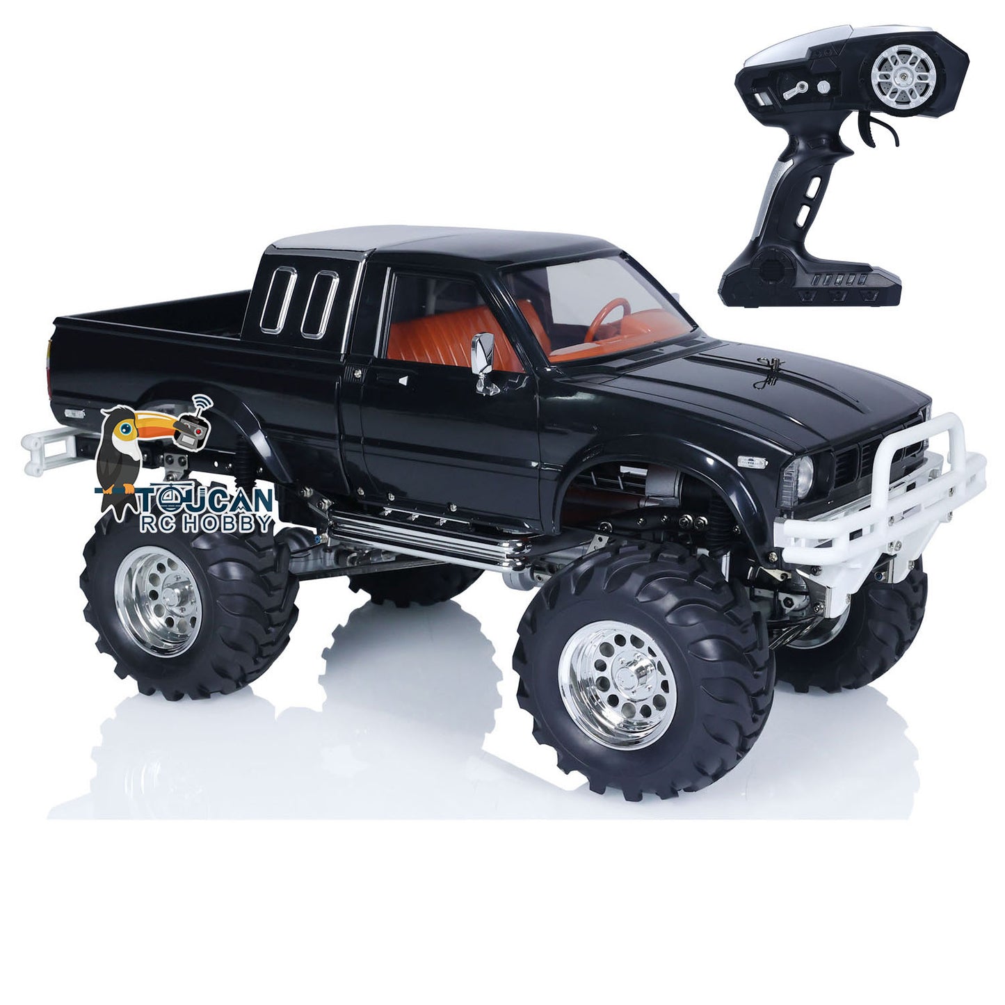 HG 1/10 RC Pickup Modell 4x4 Fernbedienung Rallye Auto Serie Fahrzeuge Racing Crawler Schwarz 2,4G RTR Motor Batterie 