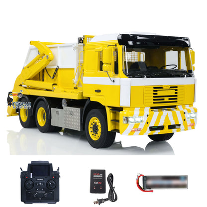 1/14 RC Hydraulischer Absetzkipper VL18U F2000 Metall-Schwingarm Beladenes Muldenkipper-Modell 4-Wege-Umkehrventil 2-Gang-Getriebe Ton Licht