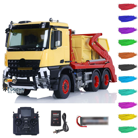 Metall 1/14 VL18U K3363 RC Hydraulische Kipper Funkgesteuerter Lader Schwenkarm Beladener Muldenkipper DIY Auto Hobby Modelle 