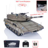 Heng Long 1/16 IDF Merkava MK IV RC Panzer, ferngesteuerter Panzer, offenes Feuer, rauchender 360-Grad-Turm, rotierende BB-Pellets