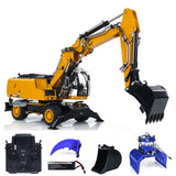 1/14 Wheeled RC Hydraulic Equipment Electric Excavator Simulation R946 PL18EV Radio Control Digger Grab Tiltable Clamshell Bucket