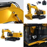 TYMX 390F Metal 1/8 RC Hydraulic Excavator Heavy Duty Construction Vehicles Models FlySky ST8 Remote Controller for Indoor Play