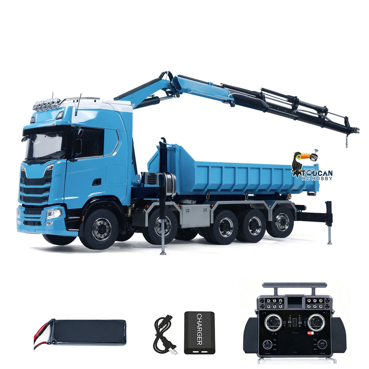 Metall 1/14 RC Hydraulische Dumper 770S 10x10 Volle Dump Lkw Kran Achse Hebe Auto Licht Sound
