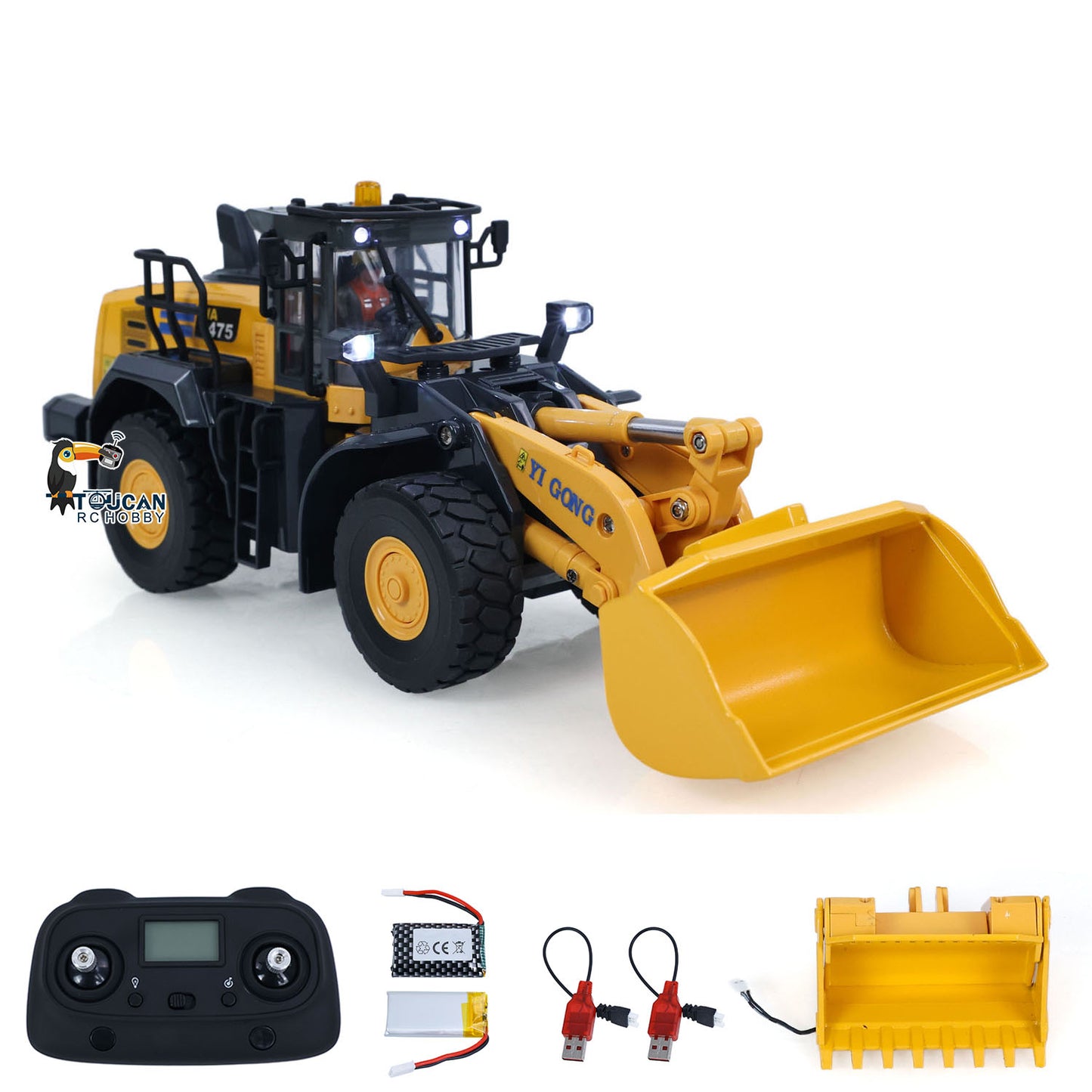 Pre-Order Half Metal 1/50 Electric Remote Control Loader Ready To Run Mini RC Engineering Vehicle Model Lights Sounds Desktop Level Gift