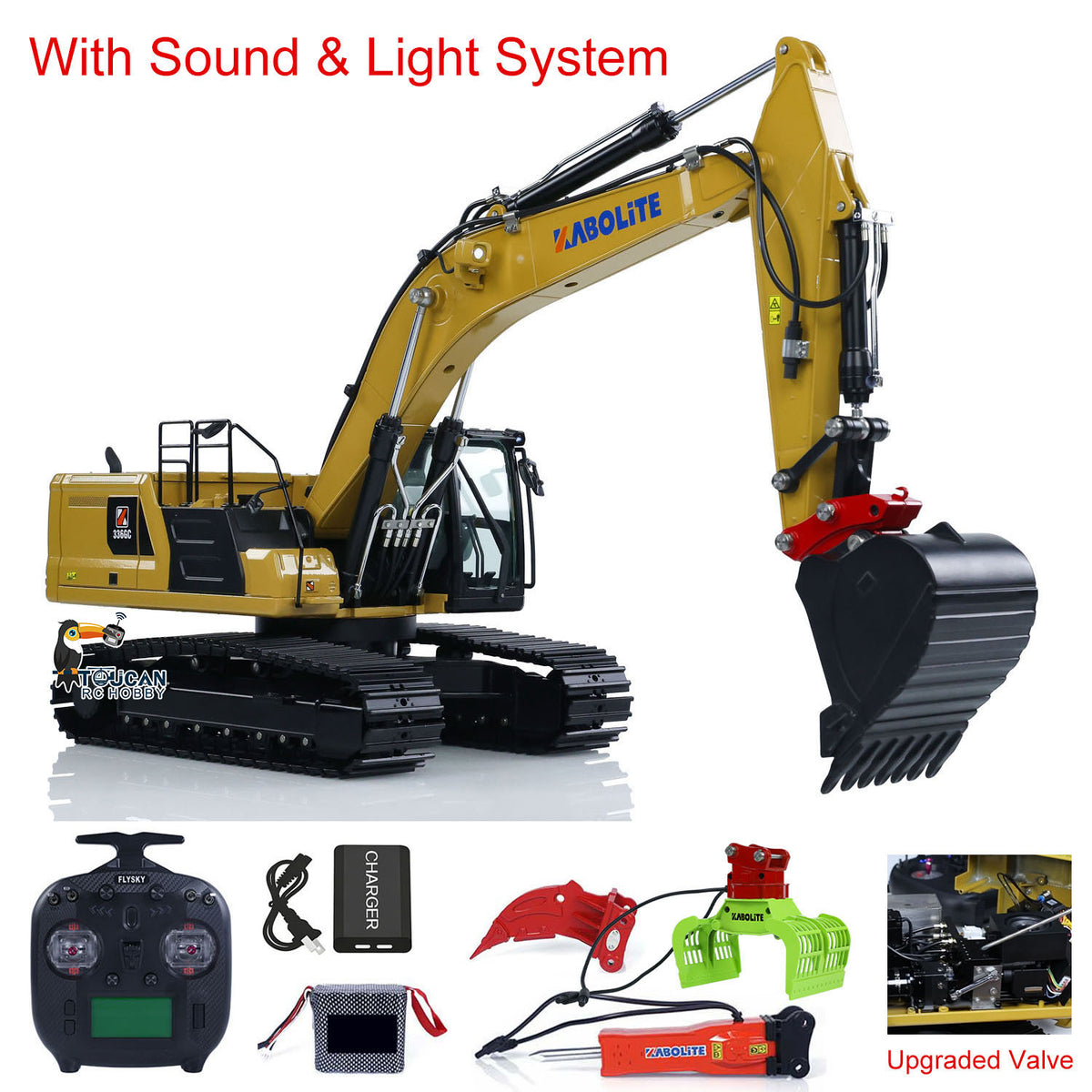 €100 OFF 11.11 BIG SALE Fast Free Shipping Kabolite K961-100S Pro Hydraulic RC Excavator 1/18 RTR Metal Remote Control Digger FlySky ST8 Radio Construction Model