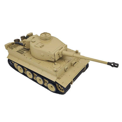 2.4Ghz Henglong 1/16 7.0 Plastic German Tiger I 3818 RTR RC Tank BB IR Barrel Recoil Metal Suspension Arm Gearbox Smoke Special Spray Painting