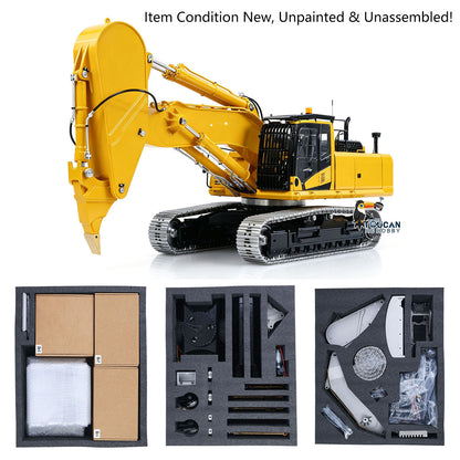 TOUCAN RC HOBBY LESU PC500 1/14 Metal Hydraulic RC Crawler Excavator B0020 Remote Control Rock Arm Digger KIT Model with Brushless Motor ESC Light 3CH Valve
