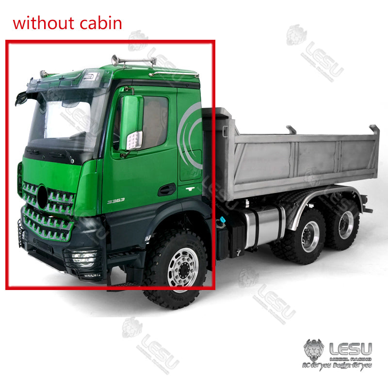 TOUCAN RC HOBBY BEST SELLING LESU 1/14 3363 3348 6*6 RC Dump Truck Hydraulic System Valve Pump Metal Cylinder Motor Bcuket W/O Cabin ESC Servo