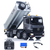 Fast  Free Shipping HUINA 1/14 Remote Control Dump Truck 12CH RC Tipper Finished Model Toy Gift RTR Light Sound Effects Radio USB Charging Cable