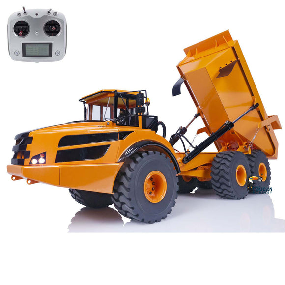 IN STOCK XDRC Metal 1/14 6x6 RC Articulated Truck Car Radio Controlled Hydraulic Dumper Construction Vehicle PNP Model Light Sound System