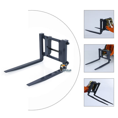Manuelle Schnellwechslergabel aus Metall für JDModel JDM-198 ZW370 RC-Hydraulikladermodell DIY Funkgesteuertes Baufahrzeug