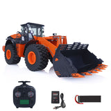 1/14 JDM 198 RC Hydraulic Loader RTR ZW370 Construction Vehicles Painted Model W/ Sound & Light Systems ESC Motor Servo Battery