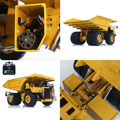 1:20 Maßstab Gelb Metall Hydraulische RC Mining Truck 793D Dumper Auto Fernbedienung Kipper Modell I6X Radio Lichter ESC Servo