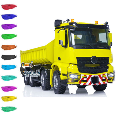 TOUCAN RC HOBBY Customized LESU 1/14 8x8 Hydraulic Machine RC Dumper Truck Remote Control Full Dump Car Hobby Model Sound RTR Painted Assembled
