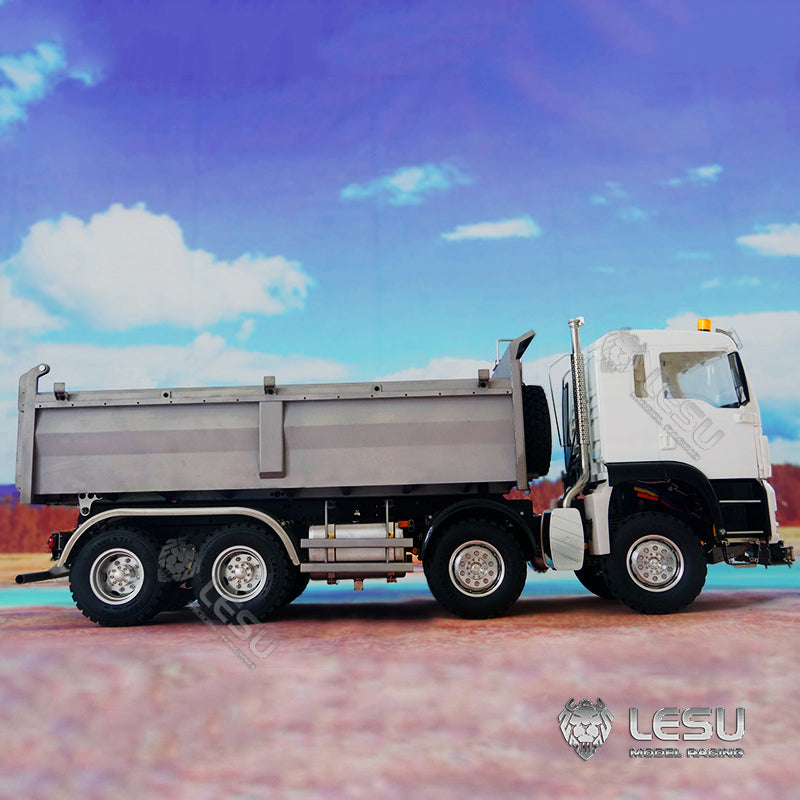 TOUCAN RC HOBBY LESU 1/14 Scale 8*8 Metal Chassis TGS Hydraulic Dumper Truck Construction Vehicle Light Sound System Motor ESC
