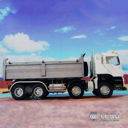 TOUCAN RC HOBBY LESU 1/14 Scale 8*8 Metal Chassis TGS Hydraulic Dumper Truck Construction Vehicle Light Sound System Motor ESC