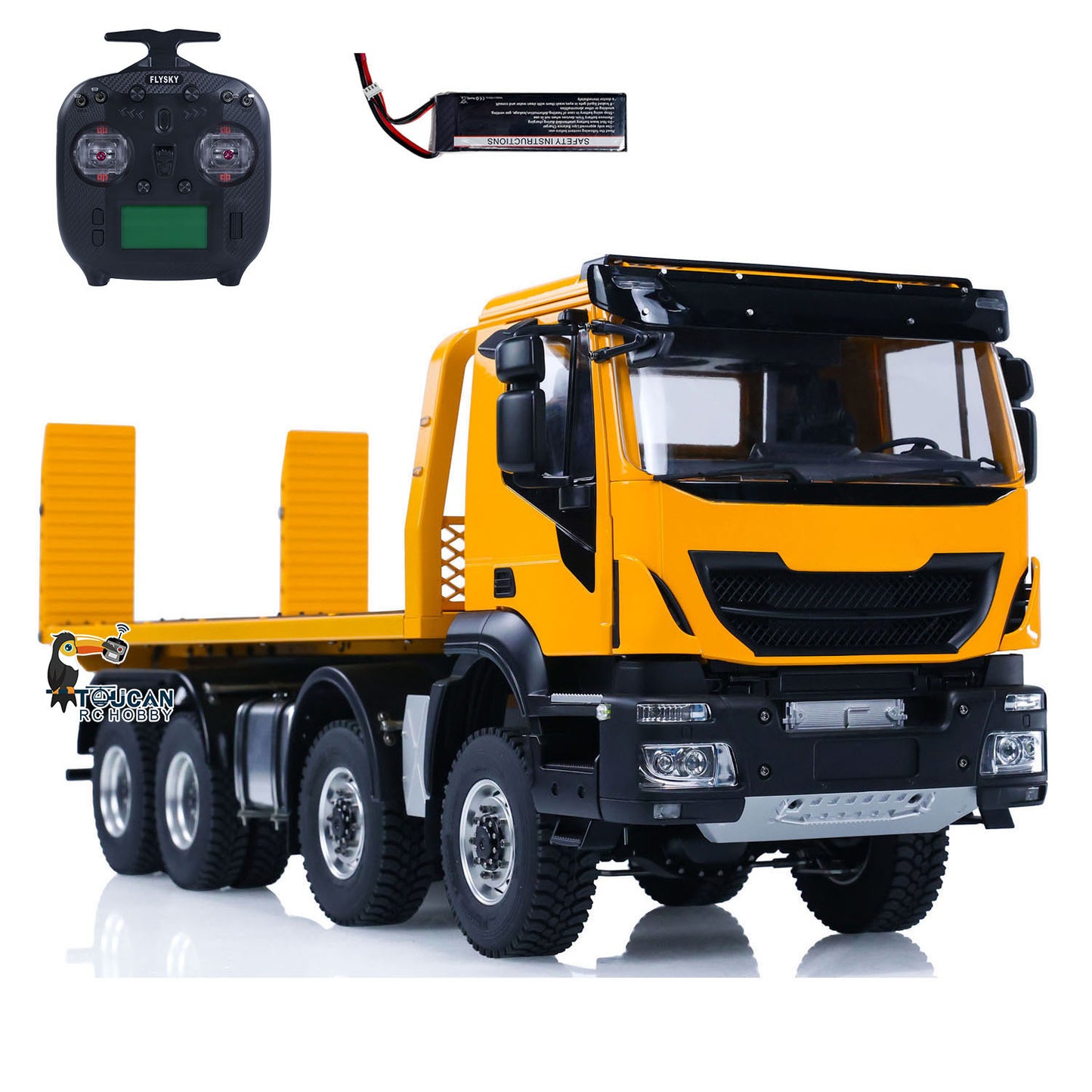 1/14 8X8 RC Hydraulischer Abschleppwagen 2-Gang-Fernbedienung Straßenrettungsfahrzeug CNC-Achsdifferentialsperren Lichtsystem Batterie